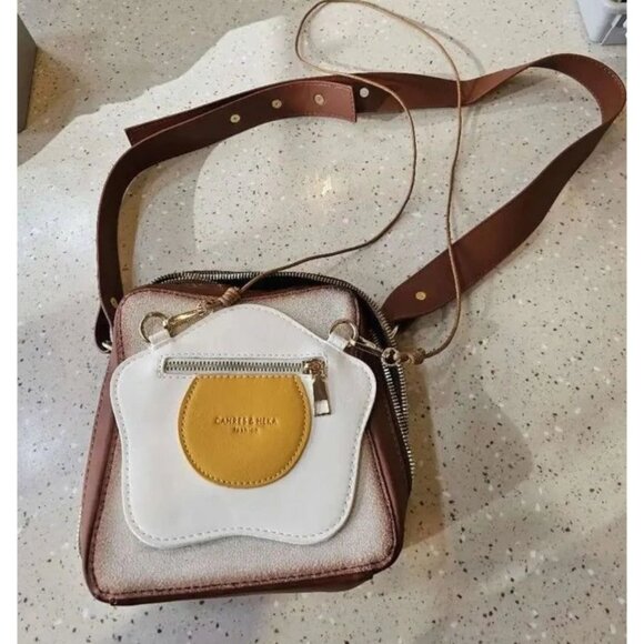 Egg Sandwich Crossbody Zippered Handbag - Picture 6 of 16